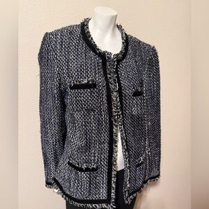 Sag Harbor Blue and White Tweed Blazer